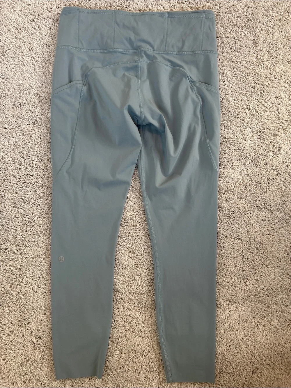 Lululemon Fast and Free Tight II muted slate-blue high-rise leggings Size 10